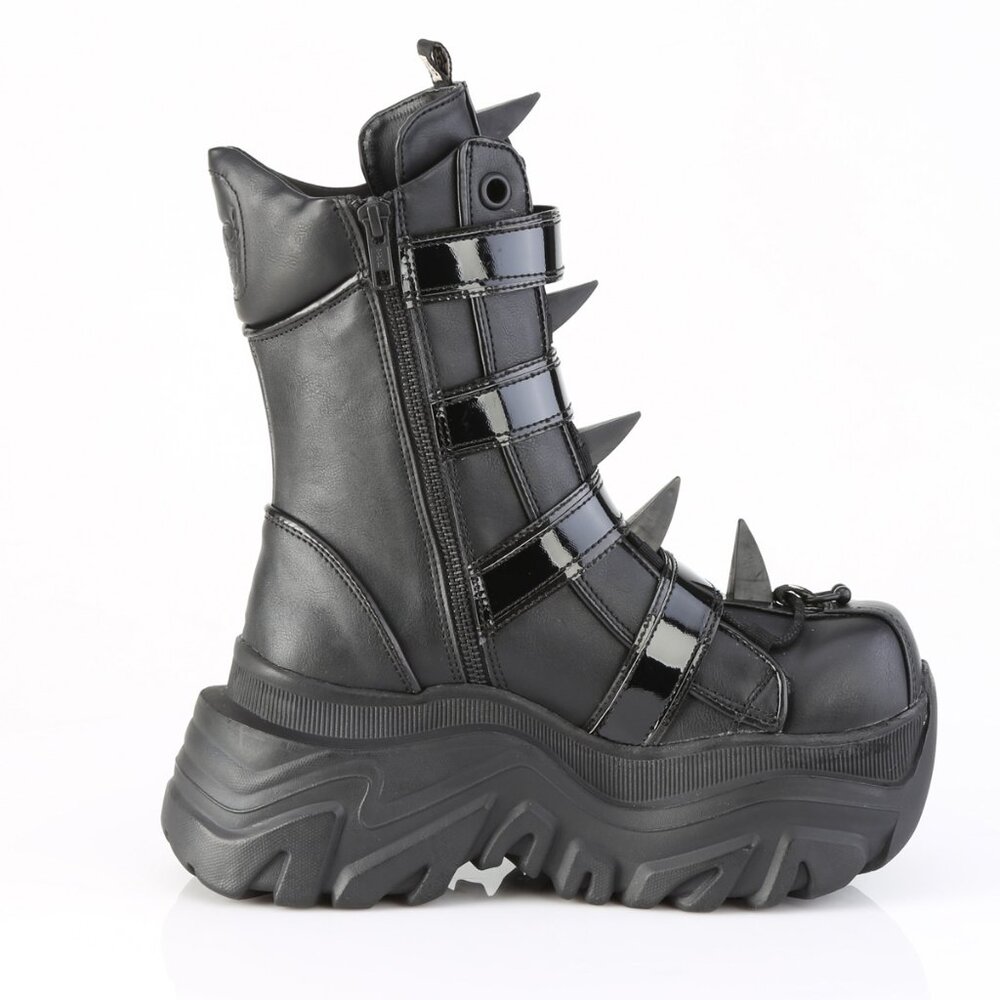 Demonia Echo 110 Black Platform Boots with Claw Spikes - Picture 4 of 4